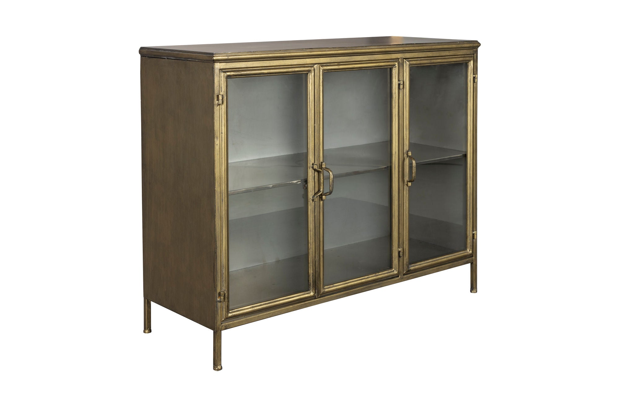 Dutchbone Gertlush Brass & Clear Glass Sideboard